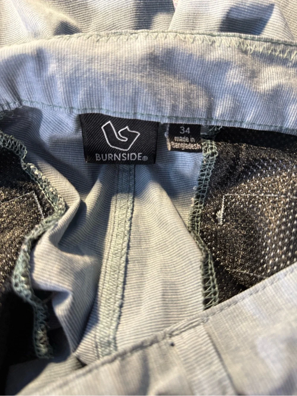 300-burnside Men's Light Slate Blue Flat-Front Shorts